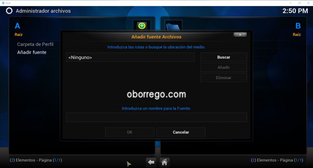 Añadir Fuente Archivos Kodi